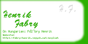 henrik fabry business card